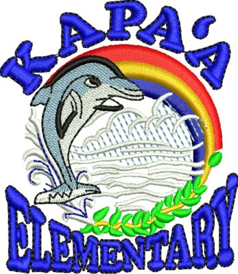 Kapaa Elementary blue text